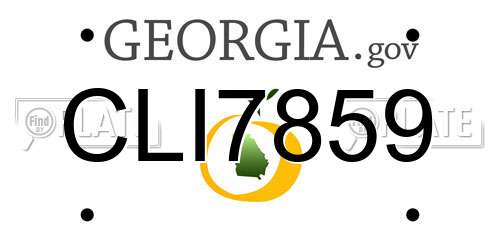 CLI7859 Georgia License Plate