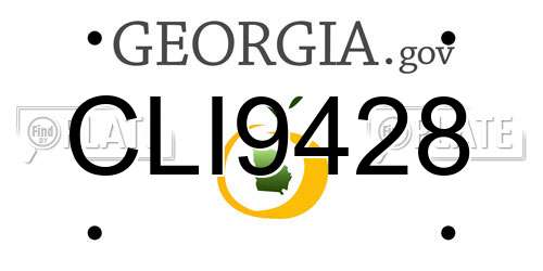 CLI9428 Georgia License Plate