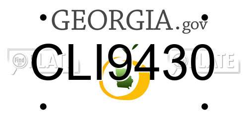 CLI9430 Georgia License Plate