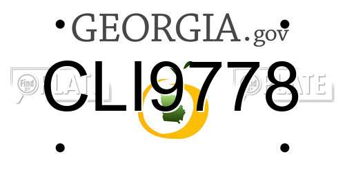 CLI9778 Georgia License Plate