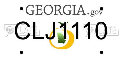 CLJ1110 Georgia License Plate
