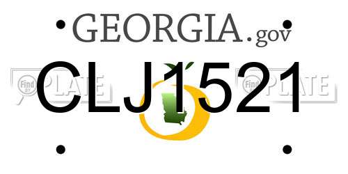 CLJ1521 Georgia License Plate