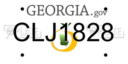 CLJ1828 Georgia License Plate