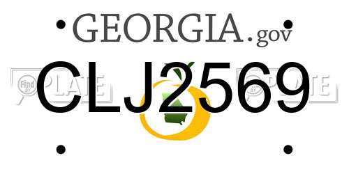CLJ2569 Georgia License Plate