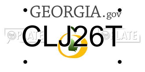 CLJ26T Georgia License Plate