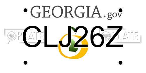 CLJ26Z Georgia License Plate