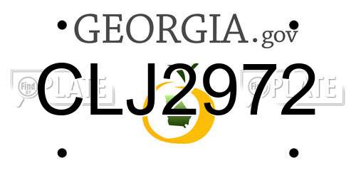 CLJ2972 Georgia License Plate