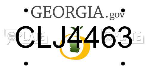 CLJ4463 Georgia License Plate