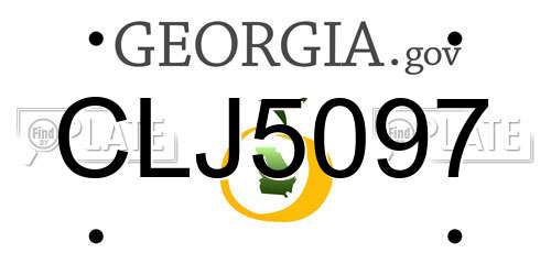 CLJ5097 Georgia License Plate