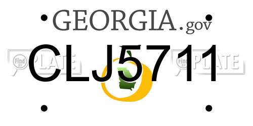 CLJ5711 Georgia License Plate