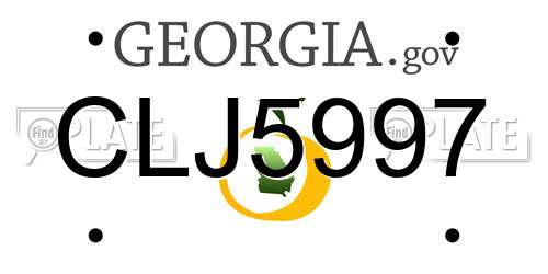 CLJ5997 Georgia License Plate