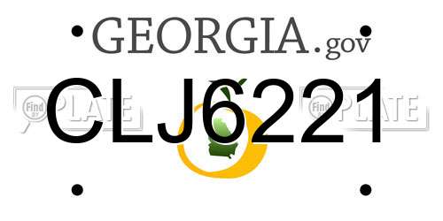 CLJ6221 Georgia License Plate