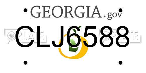 CLJ6588 Georgia License Plate