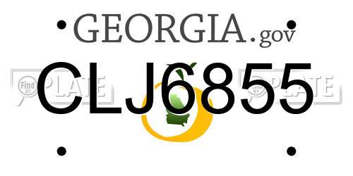 CLJ6855 Georgia License Plate