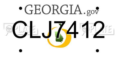 CLJ7412 Georgia License Plate