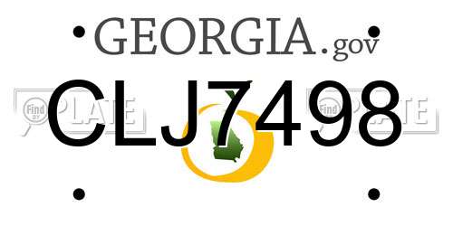 CLJ7498 Georgia License Plate