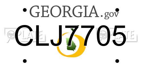 CLJ7705 Georgia License Plate
