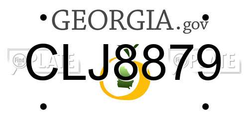 CLJ8879 Georgia License Plate