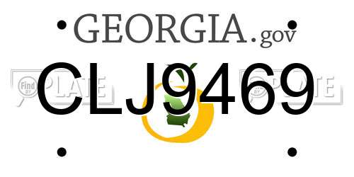 CLJ9469 Georgia License Plate