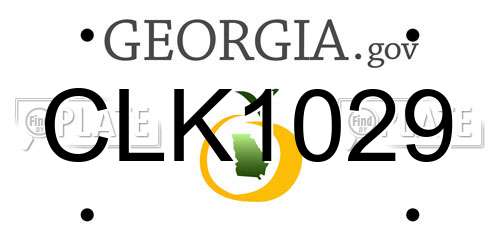CLK1029 Georgia License Plate