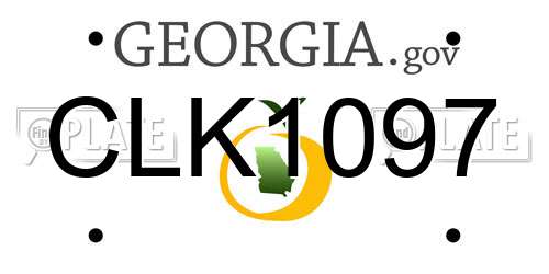 CLK1097 Georgia License Plate