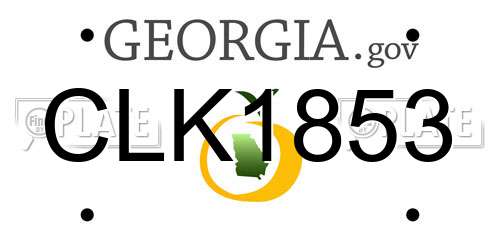CLK1853 Georgia License Plate