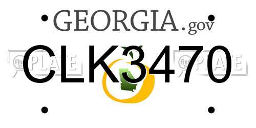 CLK3470 Georgia License Plate