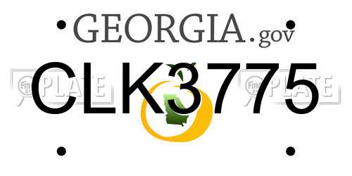CLK3775 Georgia License Plate