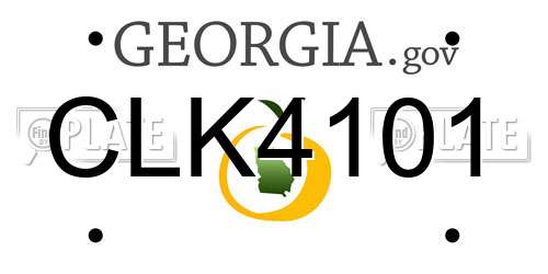 CLK4101 Georgia License Plate