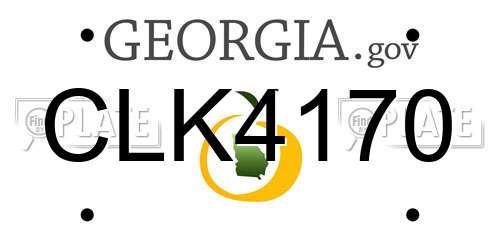 CLK4170 Georgia License Plate