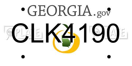 CLK4190 Georgia License Plate