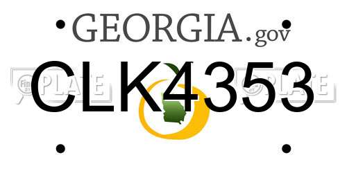 CLK4353 Georgia License Plate