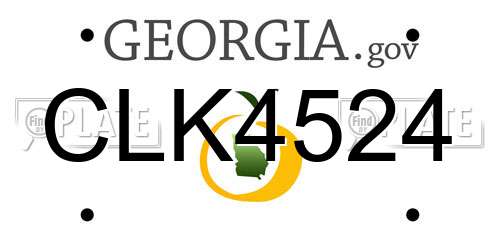 CLK4524 Georgia License Plate