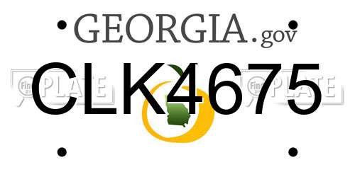 CLK4675 Georgia License Plate