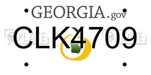 CLK4709 Georgia License Plate