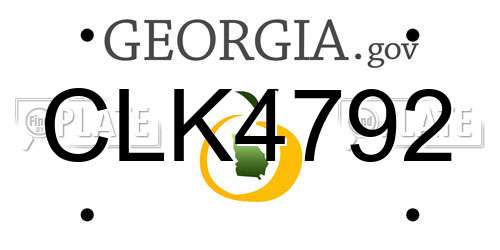 CLK4792 Georgia License Plate