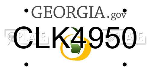 CLK4950 Georgia License Plate