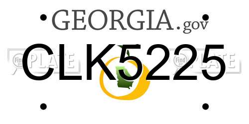 CLK5225 Georgia License Plate