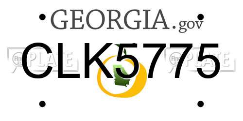 CLK5775 Georgia License Plate