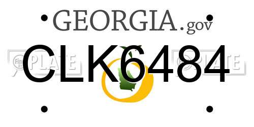 CLK6484 Georgia License Plate