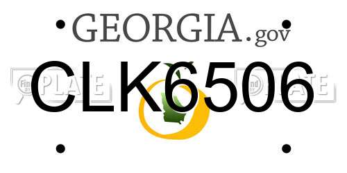 CLK6506 Georgia License Plate
