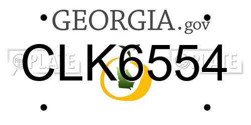 CLK6554 Georgia License Plate