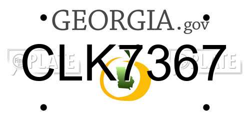 CLK7367 Georgia License Plate