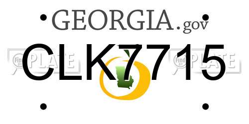 CLK7715 Georgia License Plate