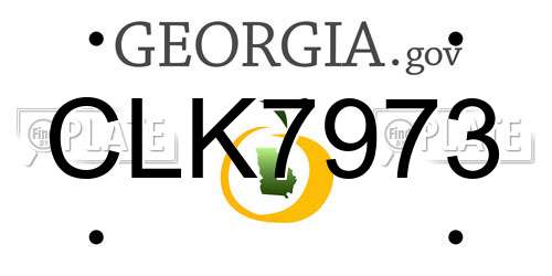 CLK7973 Georgia License Plate