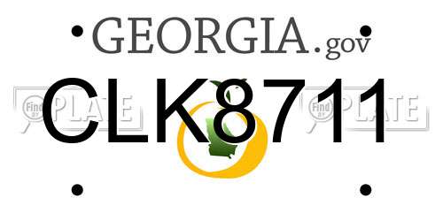 CLK8711 Georgia License Plate