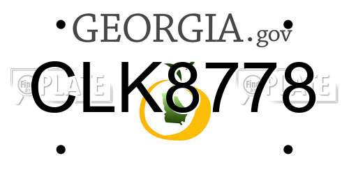 CLK8778 Georgia License Plate