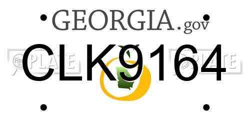 CLK9164 Georgia License Plate