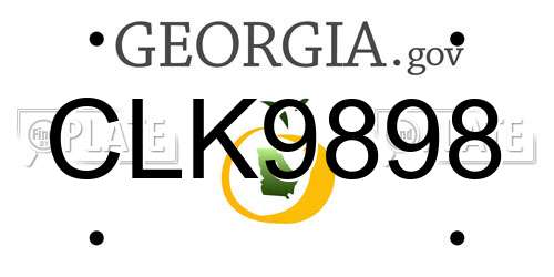 CLK9898 Georgia License Plate