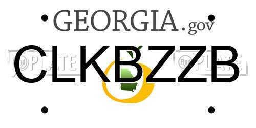 CLKBZZB Georgia License Plate
